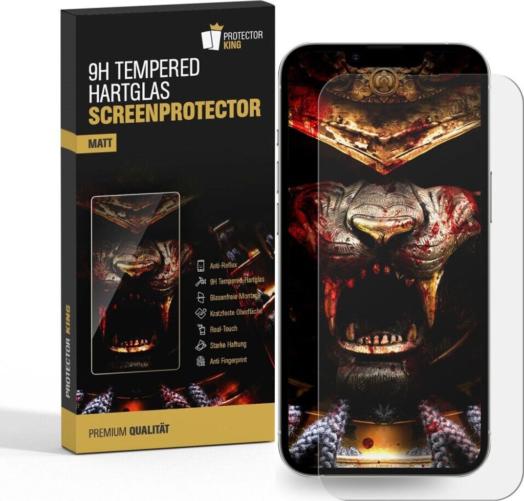 2x 9H Panzerglas für iPhone 14 Pro Displayschutz Schutzglas MATT ANTI-REFLEX ENTSPIEGELT Panzerfolie Schutzfolie Displayglas Hartglas Tempered Gla...