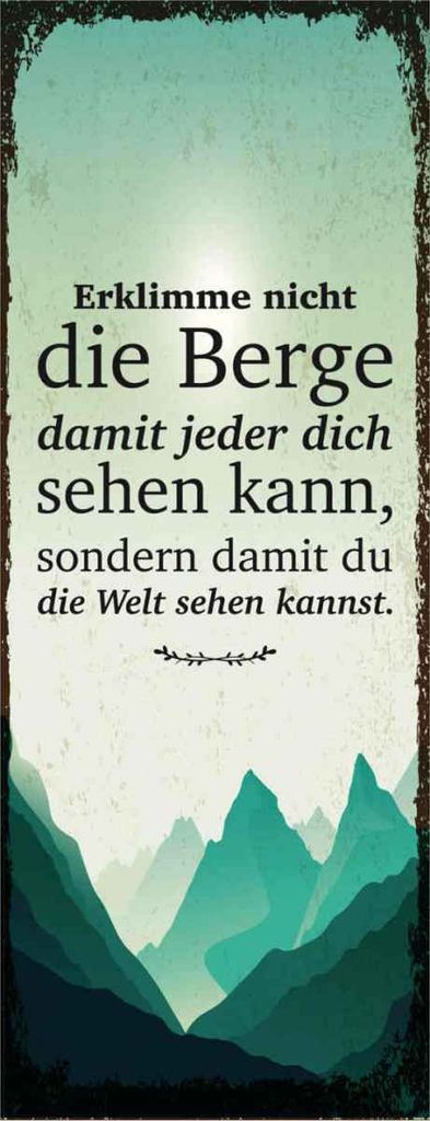 vianmo Holzschild 27x10 cm Erklimme nicht die Berge sondern Spruch Zitat