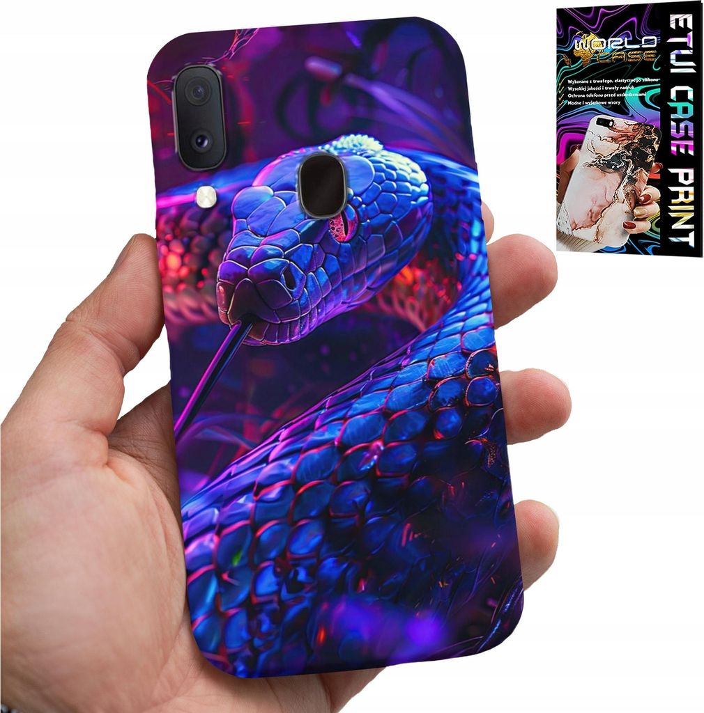 Gehäuse Für Samsung Galaxy A40 - Schlange Kobra Klapperschlange Reptiliengehäuse + Folie