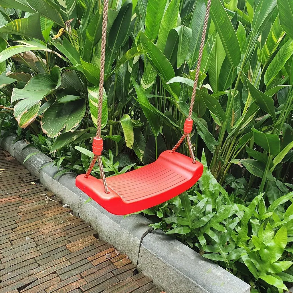 Seduta Altalena Professionale Rossa 100kg: Corde e Sedile Ergonomico - 2