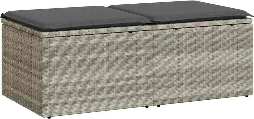 vidaXL Set Divani Giardino 2 Pezzi in Rattan Grigio con Cuscini - Offerta