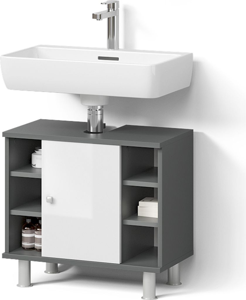 Waschbeckenunterschrank Livinity Fucino Anthrazit 60 x 54 cm, Model 52496