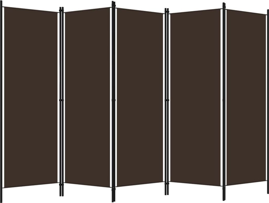 vidaXL Séparation de pièce 5 pièces brun 250x180 cm Image du produit 