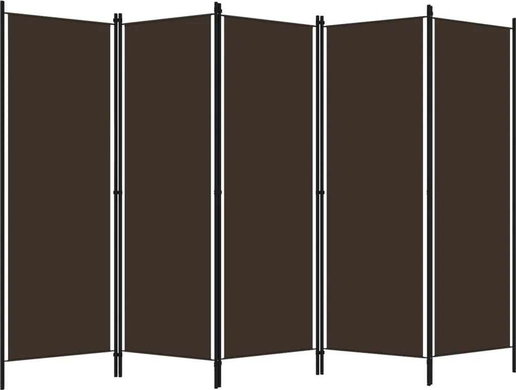 vidaXL Séparation de pièce 5 pièces brun 250x180 cm pour intérieur