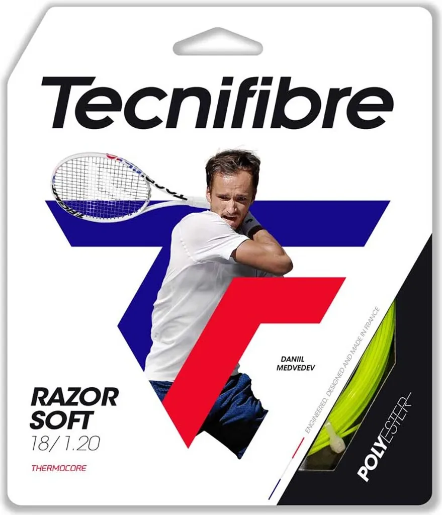 Cordage de Tennis Tecnifibre Razor Soft 1.30 mm Rouleau 200m Cristal