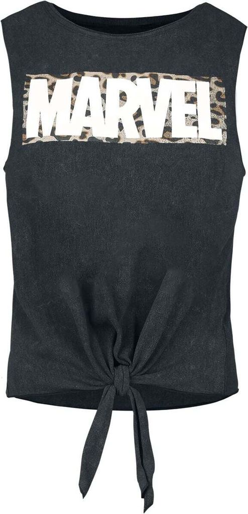Marvel Top Damen Logo Leo schwarz XXL