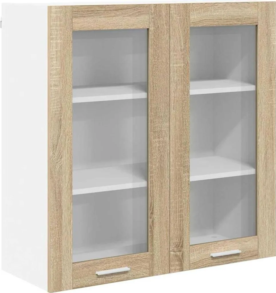 vidaXL Armadio a muro Riga Sonoma rovere 80 x 31 x 80 cm Materiale a base di legno
