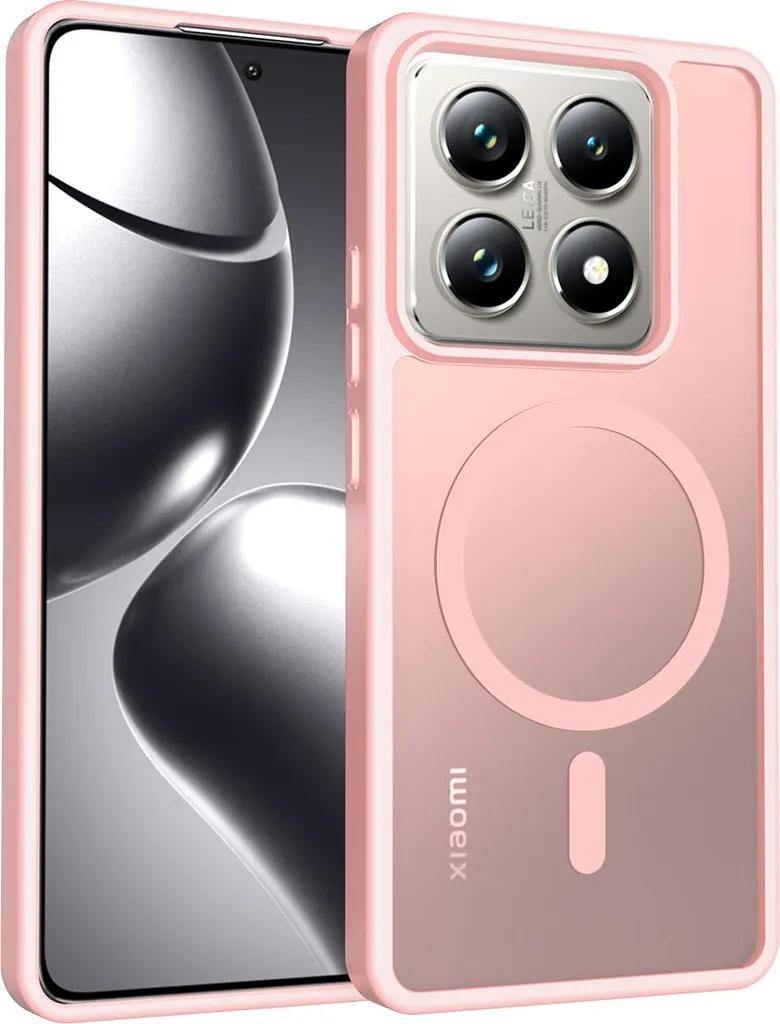 Custodia Magnetica Xiaomi 14T Pro Rosa Opaco - MagSafe Shockproof