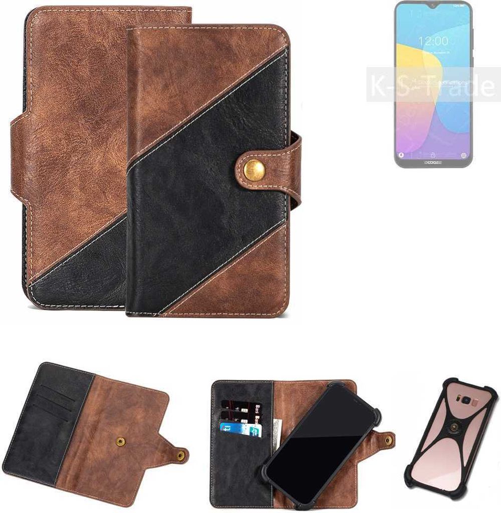 K-S-Trade Handyhülle Schutzhülle Bookstyle Case kompatibel mit Doogee X90 Klapphülle Cover Hülle Schutztasche 1x