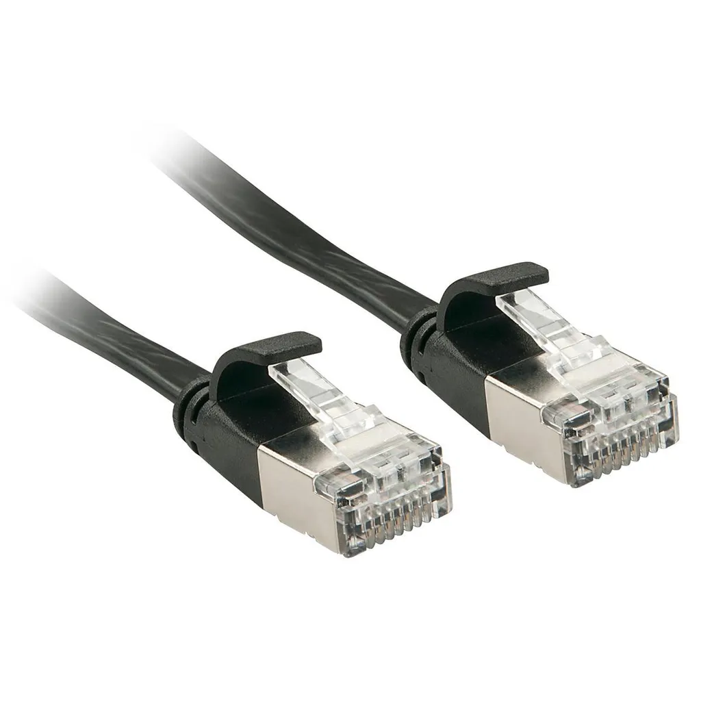 LINDY Cat.6A Cavo Patch Piatto 3m U/FTP | Certificato ISO/IEC