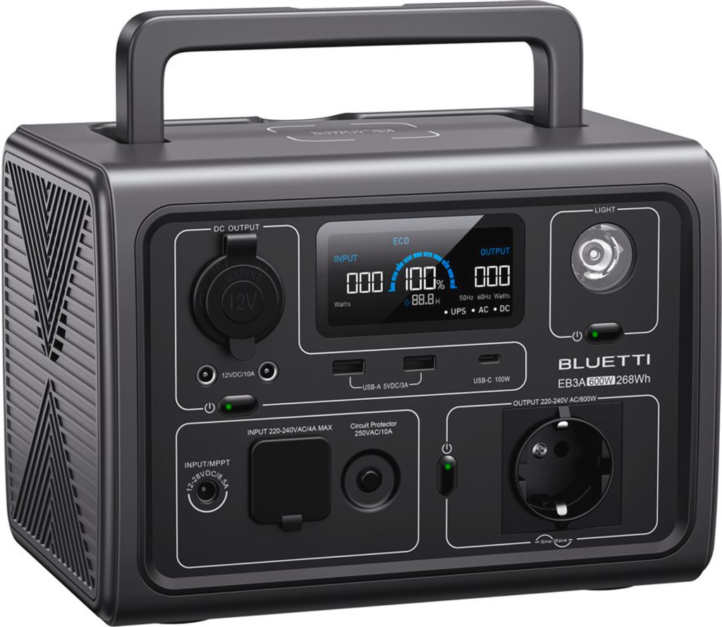 Bluetti Powerstation EB3A 600W / 268Wh Surge 1200W Obrázok produktu 3