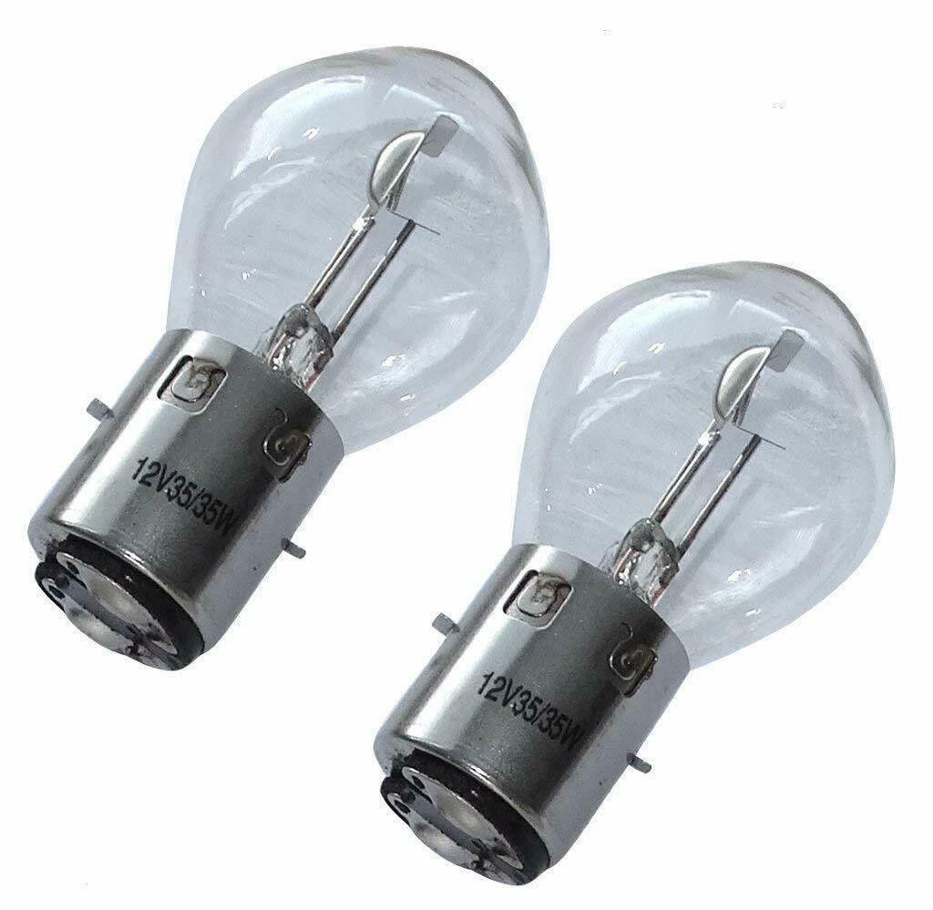 2x S2 BA20d 35/35W 12V Moped Motorcycle Bulb – Warm White 3000K, Street Legal, CAN-Bus Compatible