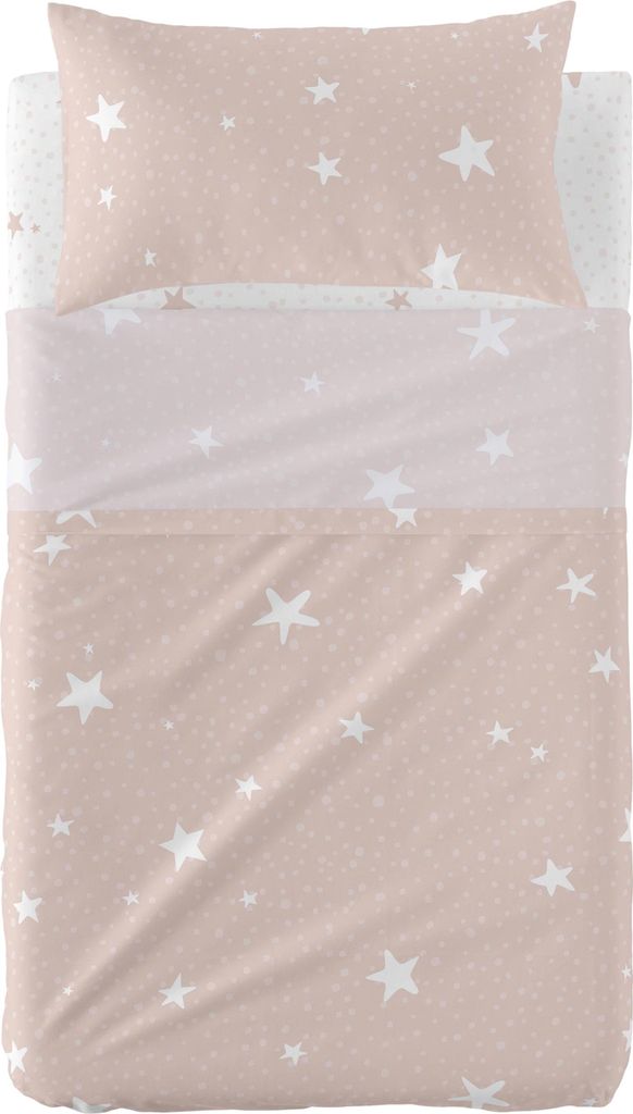 Little star Oberlaken set kinderbett 2 teiliges Rosa 120x180 cm (Kinderbett) 100% Baumwolle Hergestellt in Europa