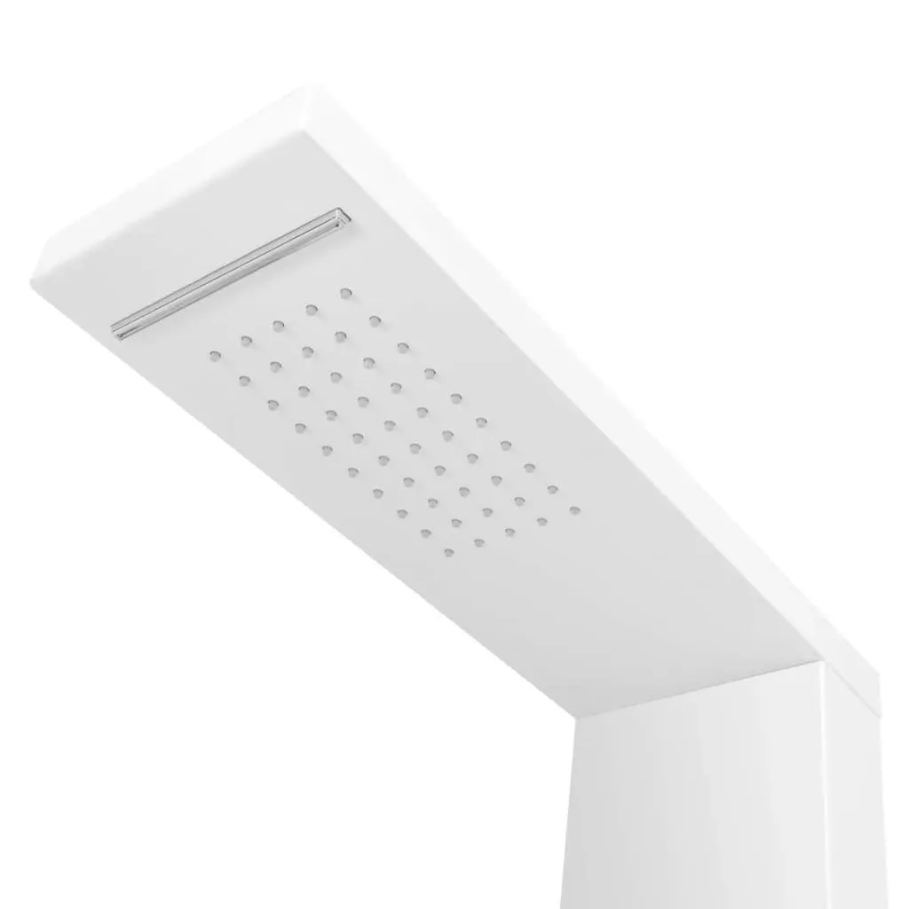 Colonne de Douche Panneau Hydromassage Blanc Mat en Aluminium de Qualité - 4