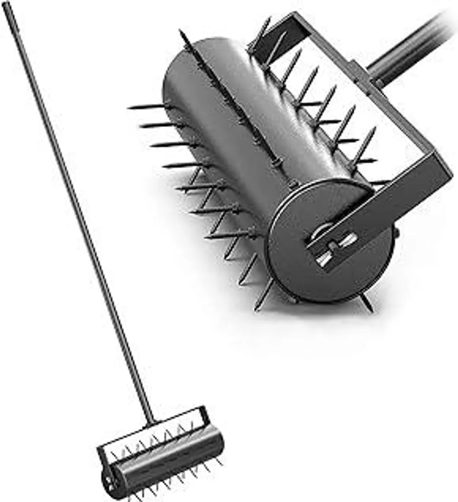 Arieggiatore a Rullo Manuale in Acciaio - Punte 5cm per Giardinaggio