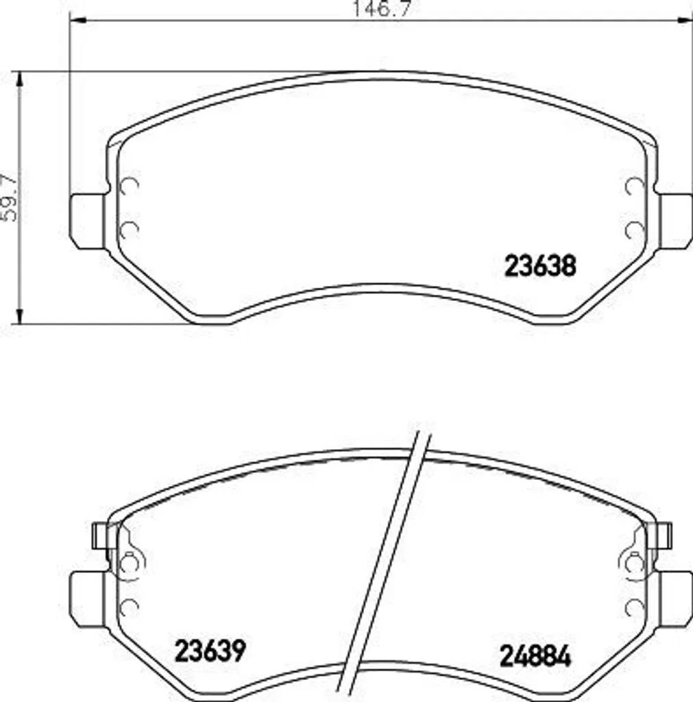 Plaquettes de Frein 8DB 355 010-051 à Faible Bruit pour Voyager et Cherokee