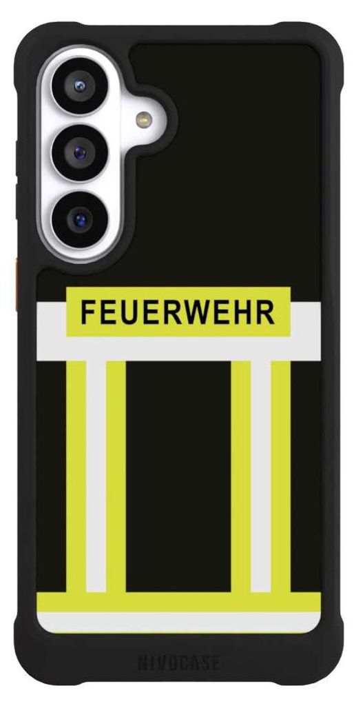 NIVOCASE Hülle für Samsung Galaxy S26+ Stoßfeste Handyhülle NIVOmax Case Schwarz Beruf Feuerwehr Feuerwehrmann