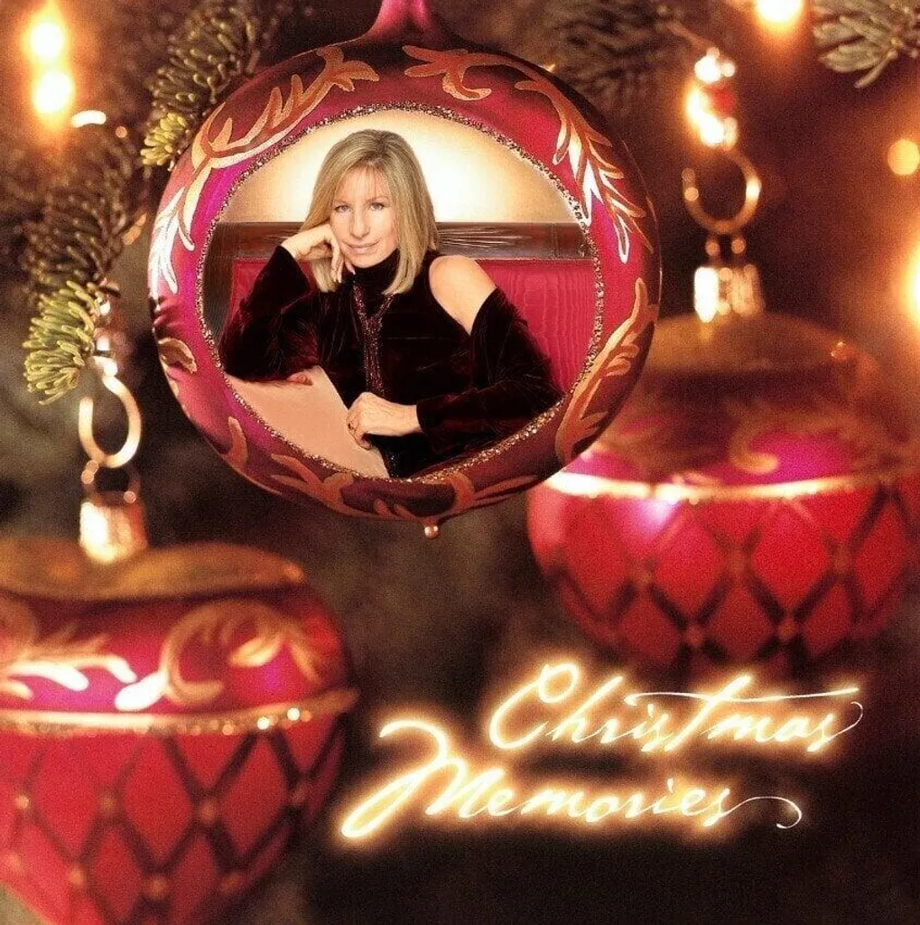 Disque Vinyle Barbra Streisand Christmas Memories Album LP Rouge Coloré