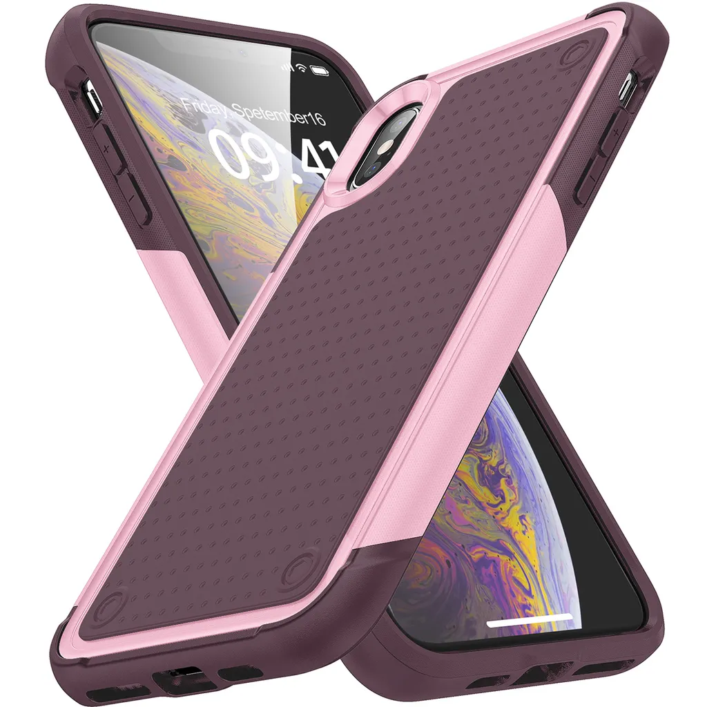Custodia Protettiva iPhone XS Max Grado Militare 2in1 Rosa - 1