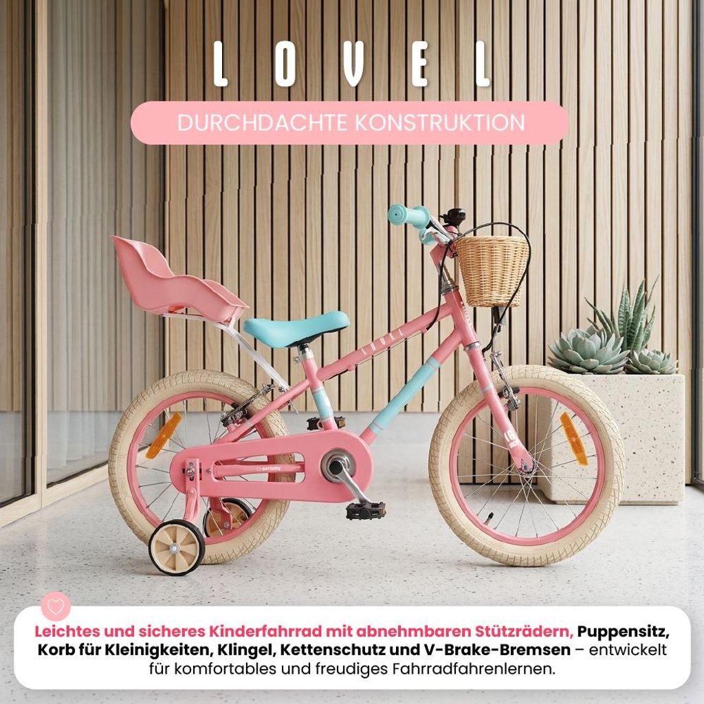 Mädchen fahrrad Kinderfahrrad für Mädchen 16 Zoll 7,9 kg Produktbild 
