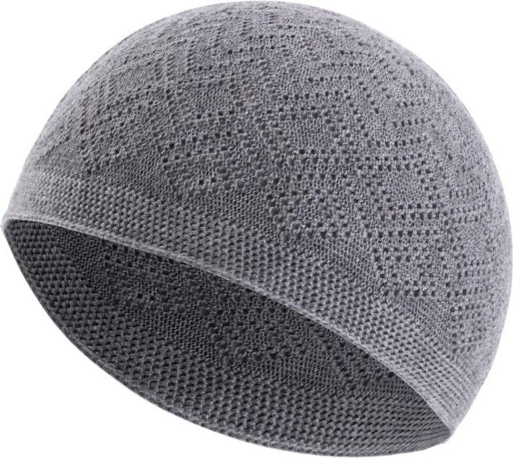 INF Atmungsaktive Strickmütze mit Lochmuster - Leichte & Thermische Mütze Grau