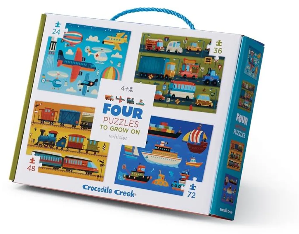 Puzzle Crocodile Creek Véhicules : Résistant et Facile pour Enfants