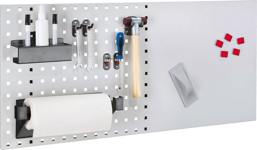 Kappes LogoChart Lager Set #3 1x Lochplatte 1000x450mm 1x Zubehörsortiment 16-teilig Anthrazitgrau RAL 7016