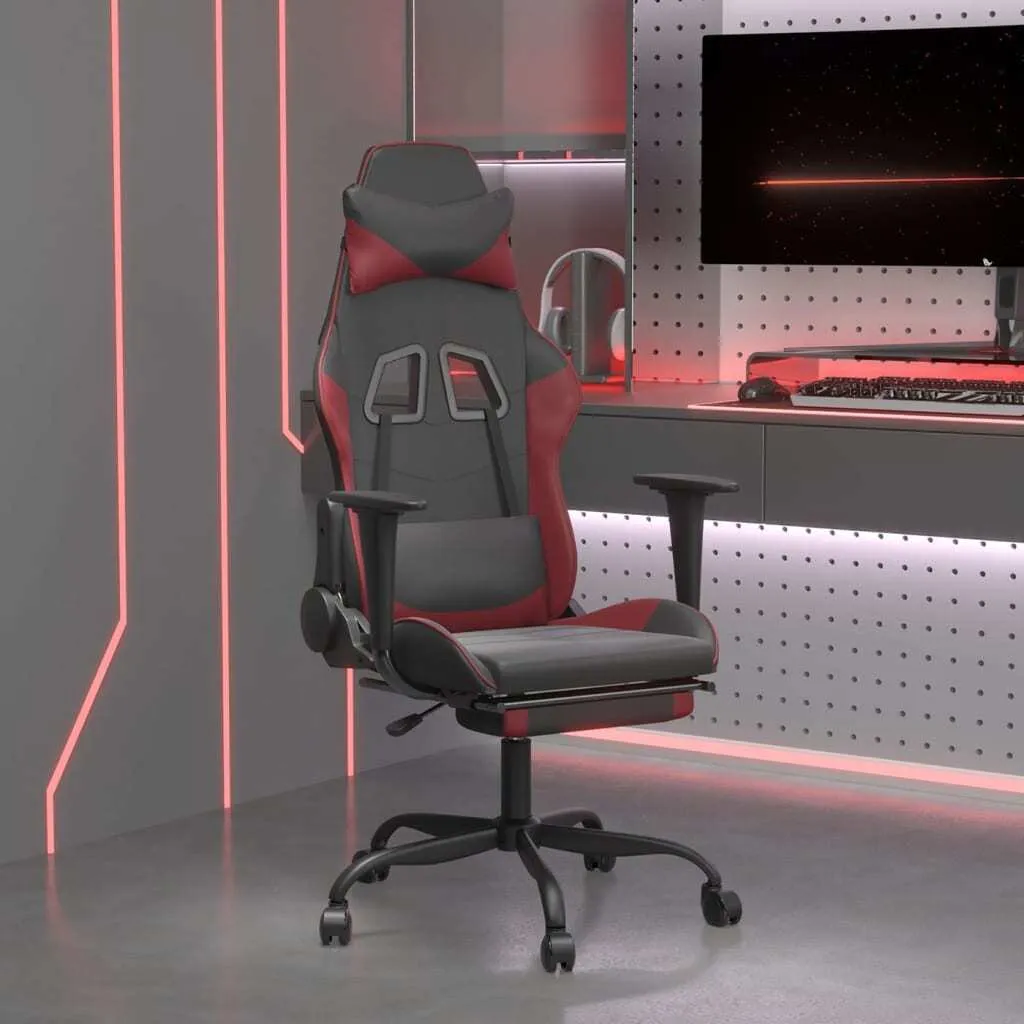 Sedia Gaming Professionale Nera/Rossa con Poggiapiedi - Domina il Gioco