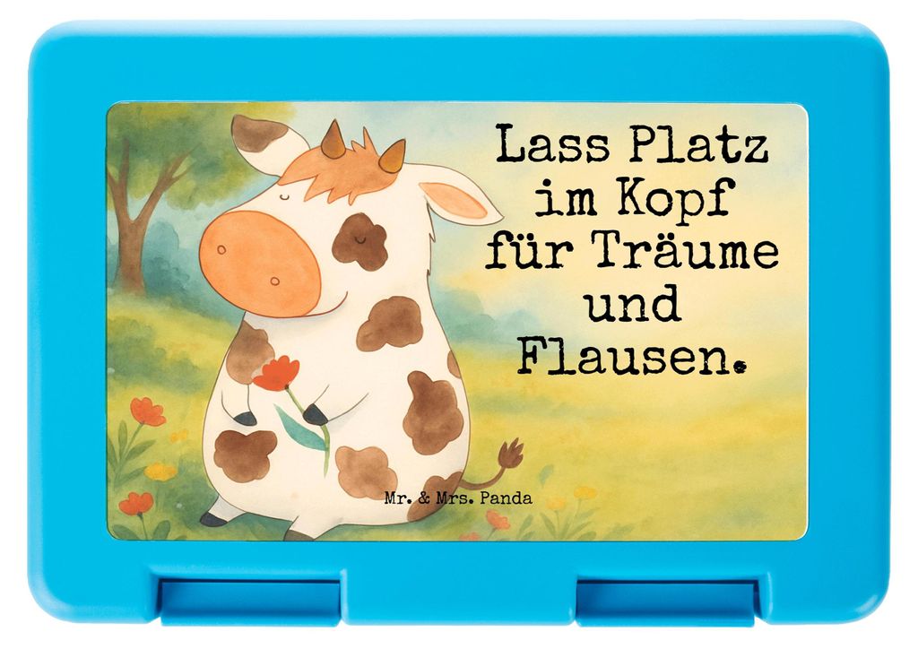 Mr. & Mrs. Panda Frischhaltedose Kuh Design - Weiß - Geschenk, Snackbox, Essensbox, Hof, Bauernhof, Bento Box, Kühe, Bentobox, Lunchbox, Milch, M...