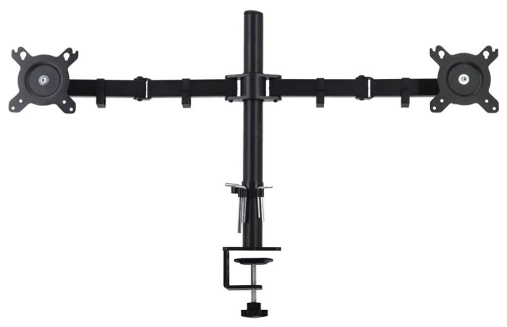 Halterung fuer zwei Monitore, Monitorstaender aus Aluminiumlegierung, um 360¡ã drehbar, fuer Bildschirme von 17-32 Zoll, verstellbare Einzelmonit...