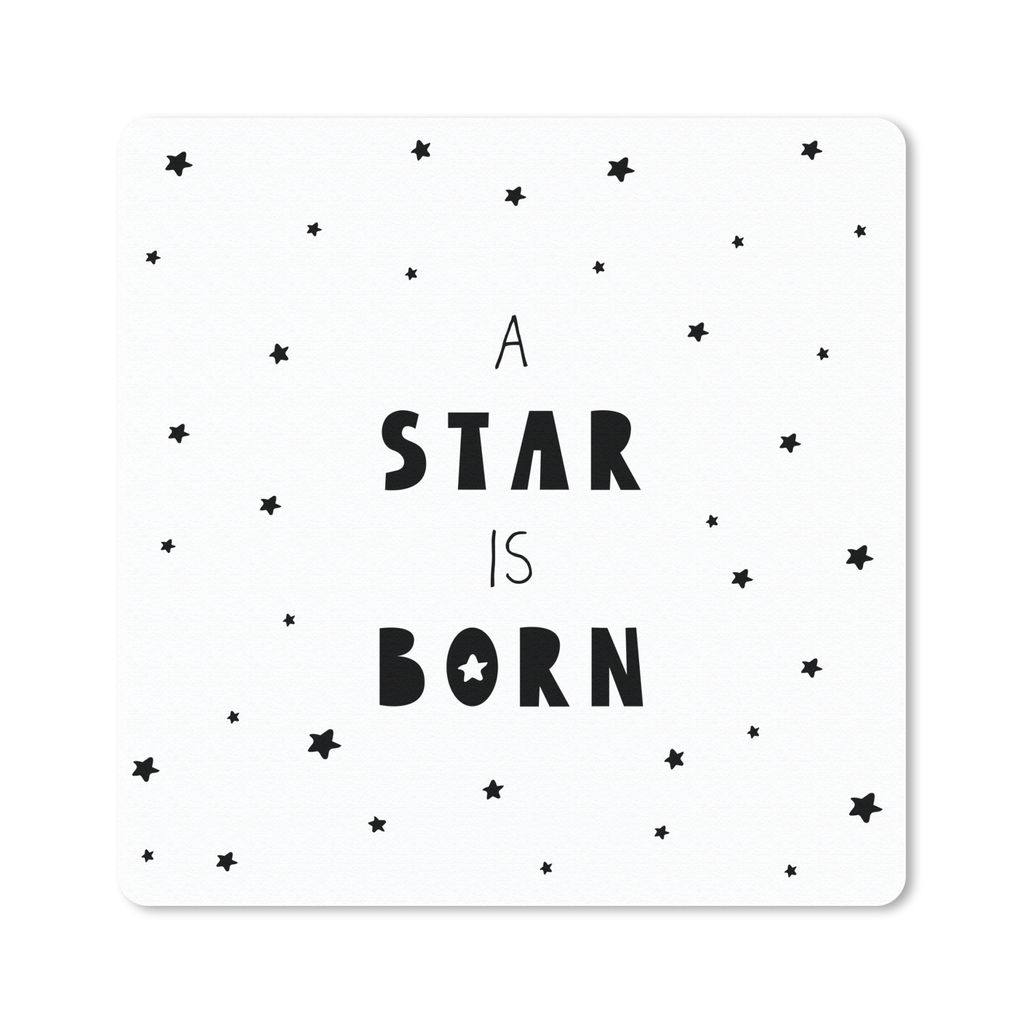 MuchoWow Mauspad Mousepad Zitate - Ein Stern ist geboren - Baby - Kinder - Sprichwörter 20x20 cm - Mousepads - Maus Mat - Pad - Mausunterlage - ...