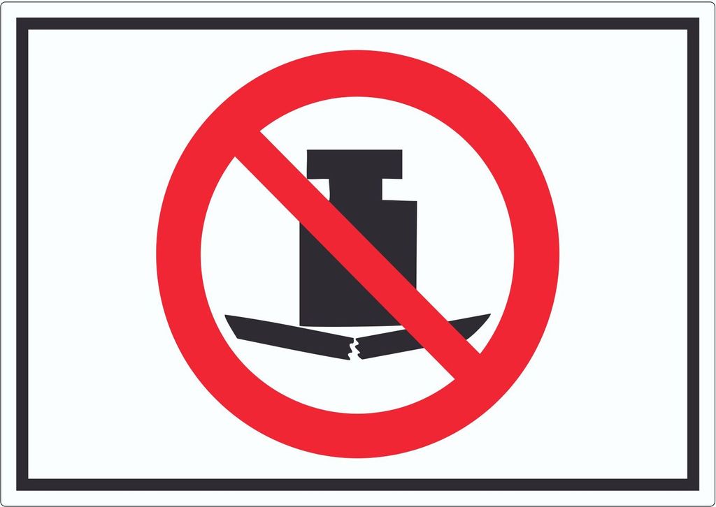 Keine schwere Last Symbol Aufkleber A9 (37x52mm)