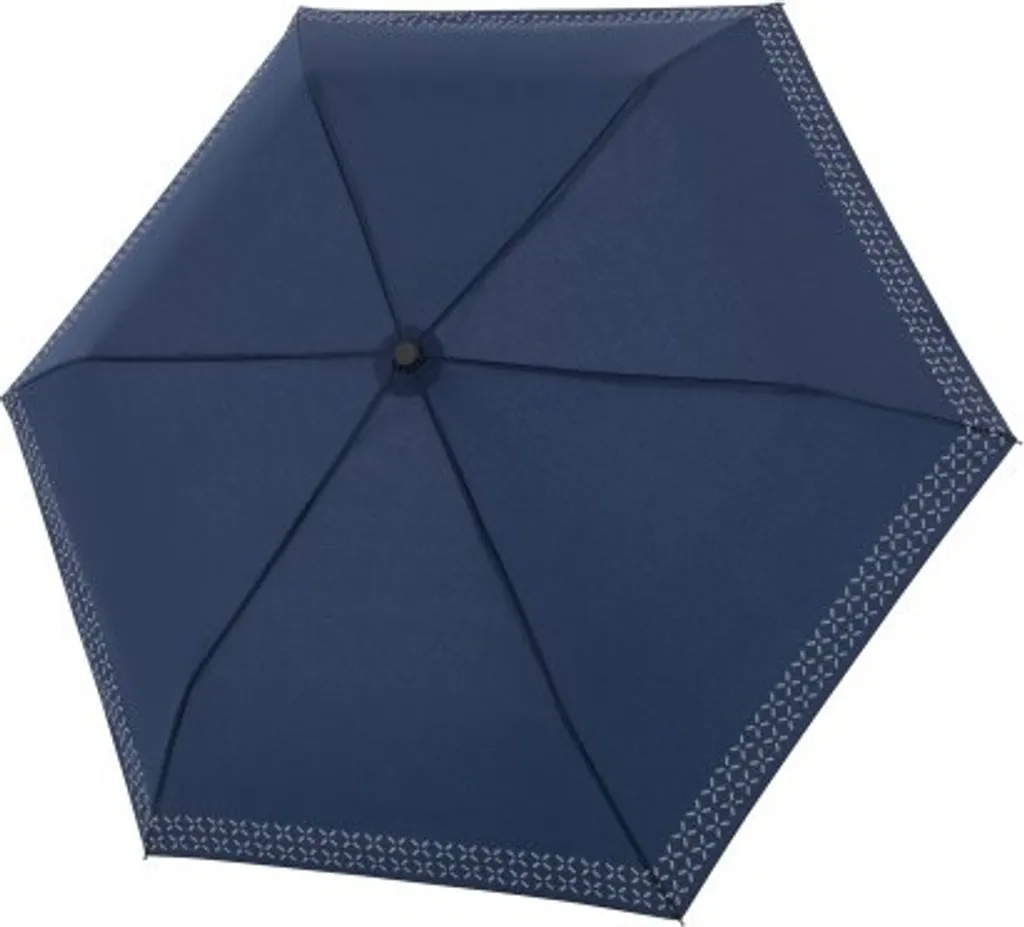 doppler ombrello tascabile ombrello Fiber Havanna Safety Reflect Navy blu scuro