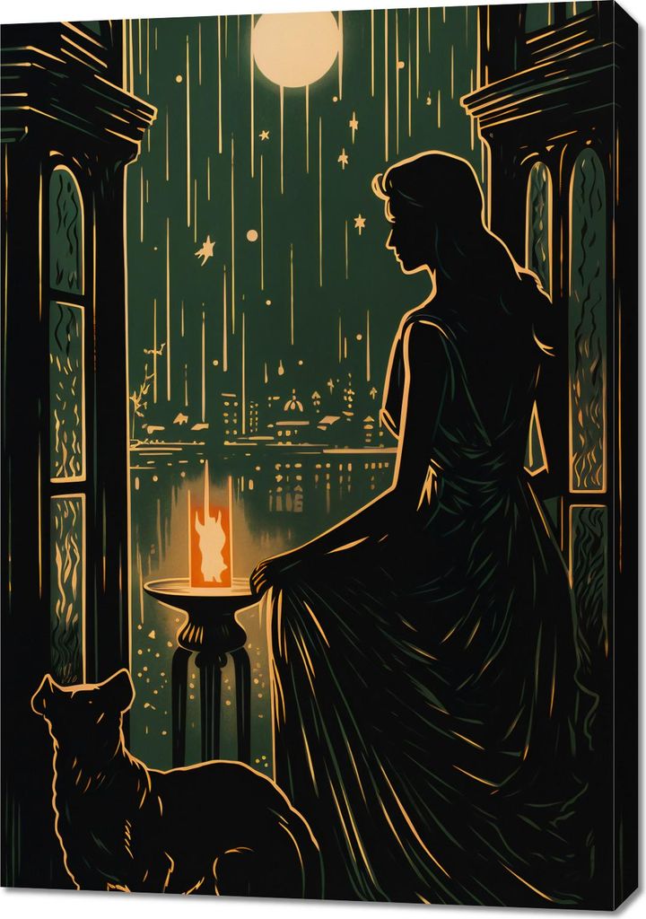 Bild 70x100cm Nächtliches Flüstern