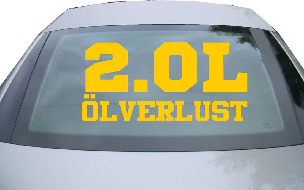Indigos UG - Aufkleber Heckscheibe & Motorklappe DE6386 - gold - 600x285 mm - 2.ol olverlust - Auto Scheiben Fenster Heckklappe Tuning Racing JDM -...