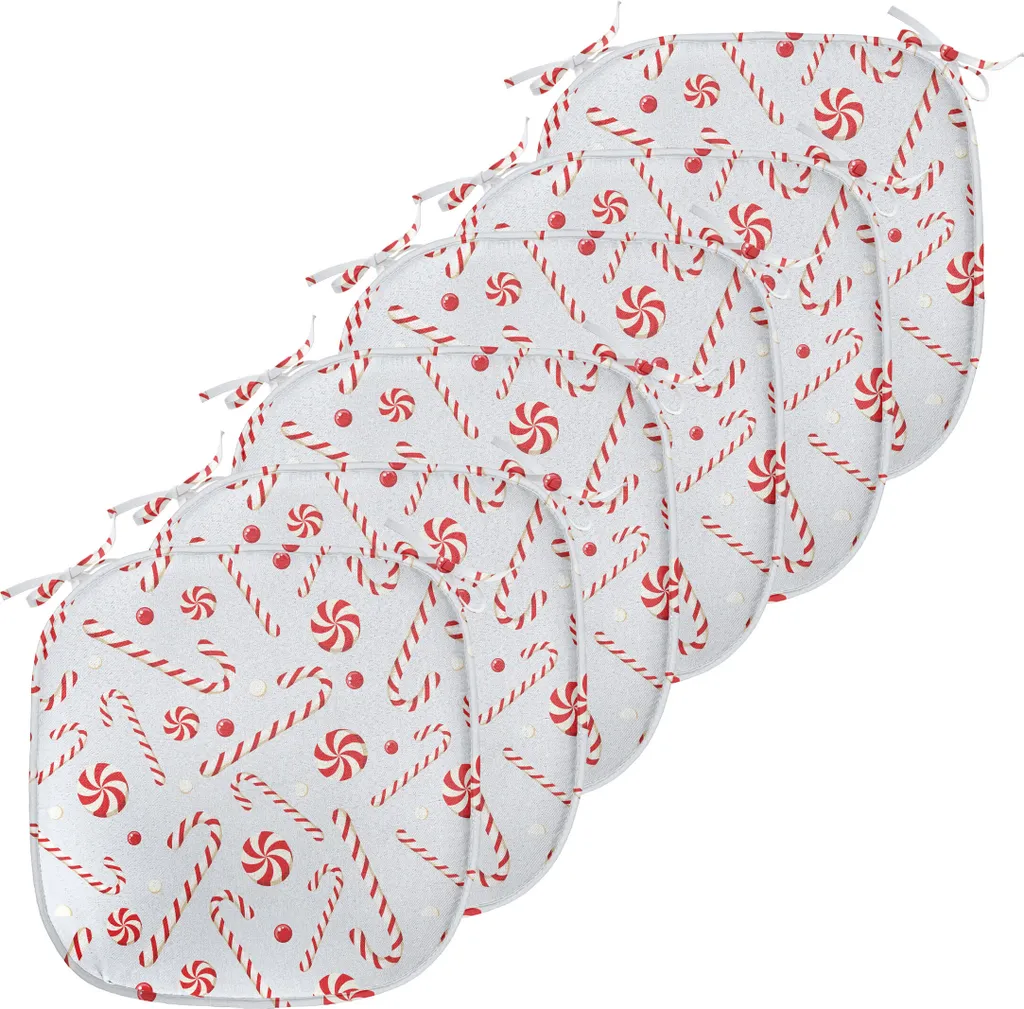 Coussin de Chaise Imperméable 40x40 cm avec Sangles pour Déco Noël