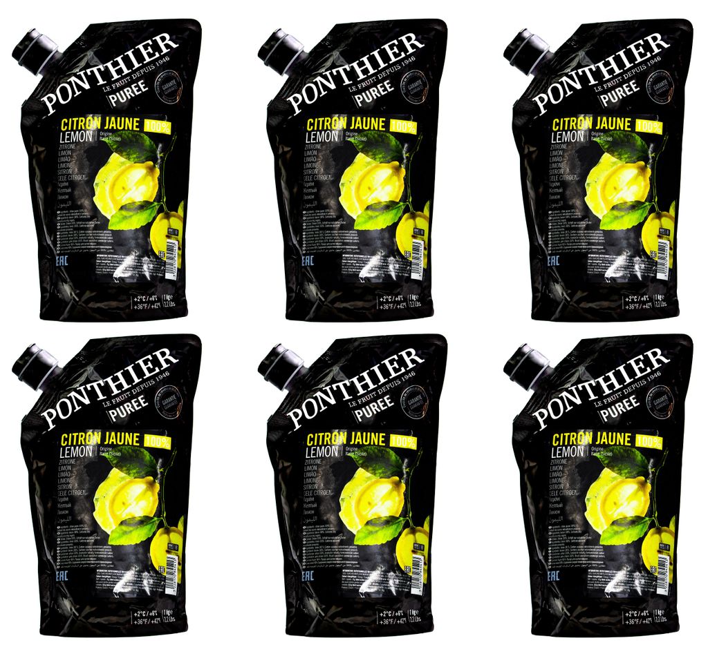 Ponthier ZITRONEN PÜREE Zitrus-Frucht-Püree 6x 1KG Produktbild 