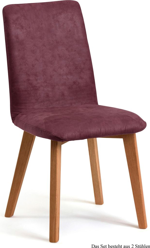 Esszimmerstuhl (2er-Set) Darci 47x92x60 Eiche geölt/Marsala