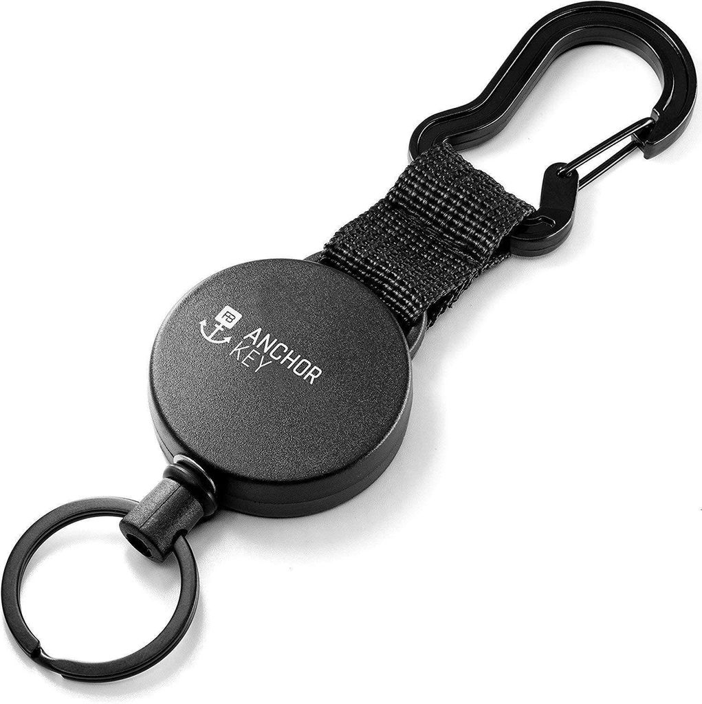 4 Stück schwarz Schlüsselband Ausziehbar Schlüsselanhänger Schlüsselanhänger 