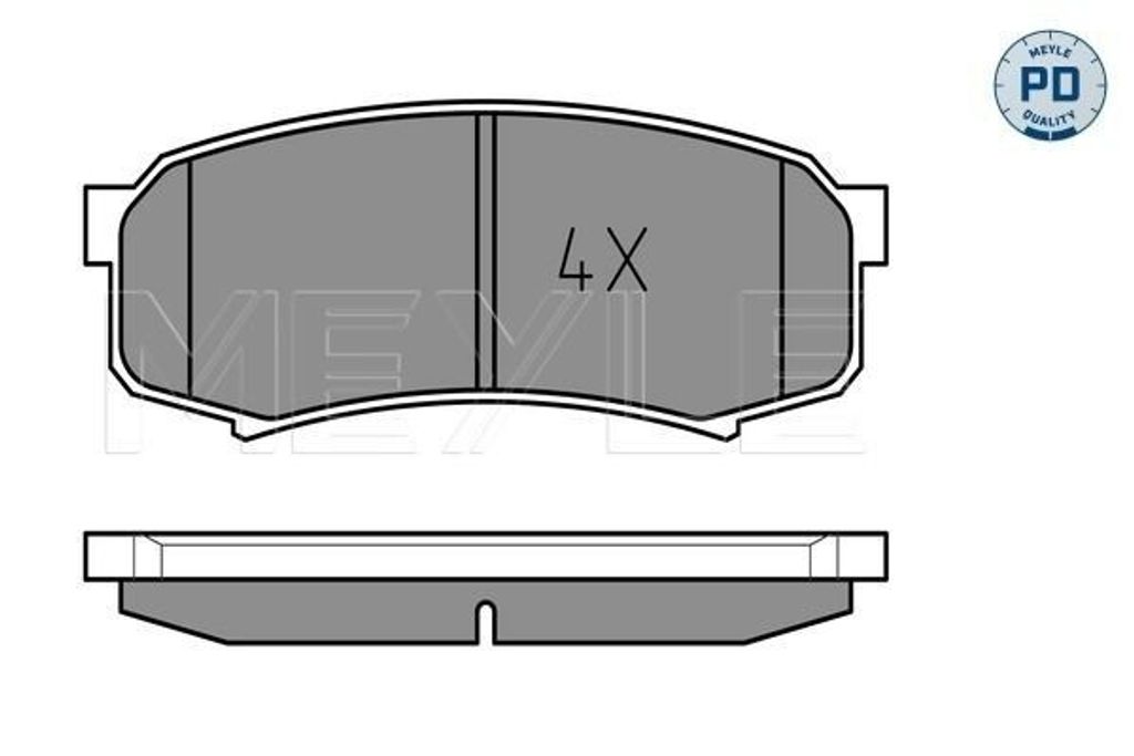 MEYLE 025 219 4715/PD Bremsbeläge Hinten für TOYOTA LAND CRUISER (KDJ12, GRJ12) für MITSUBISHI PAJERO IV (V8W, V9W) für LEXUS GX I (J120)
