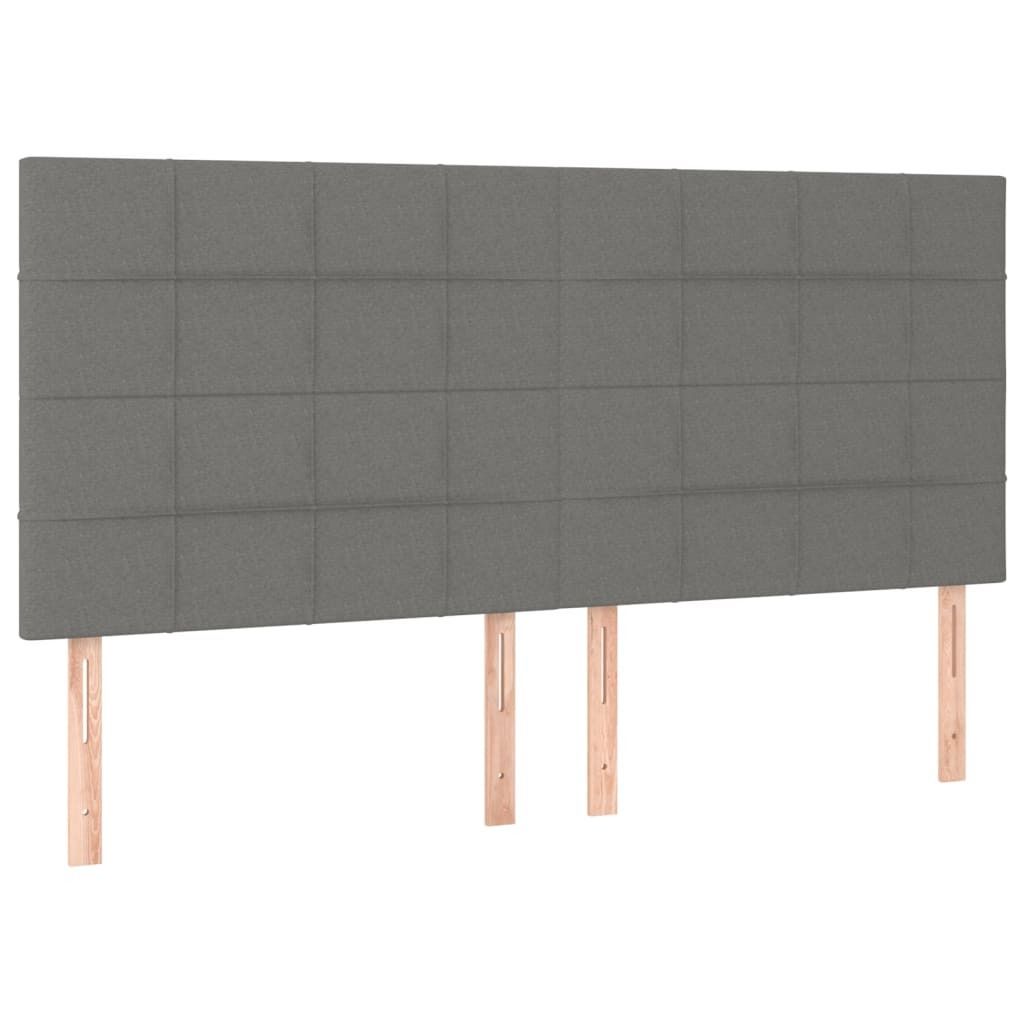 Kopfteil Dunkelgrau 180 x 5 x 118/128 cm Stoff