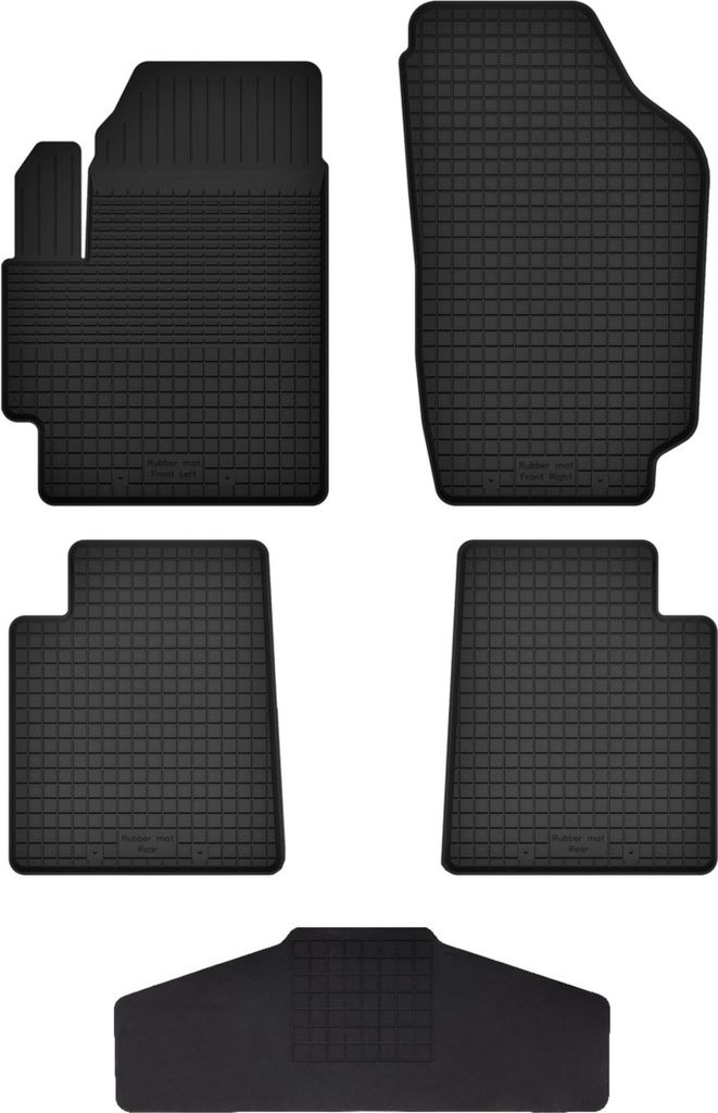 Gummi Fußmatten Set Für: Hyundai I20 I (2008-2014) Gummimatten Schwarz