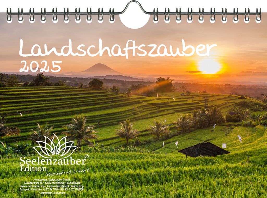 Landschaftszauber DIN A5 Wandkalender für 2025 Landschaften ferne Länder Urlaub Reise- Seelenzauber