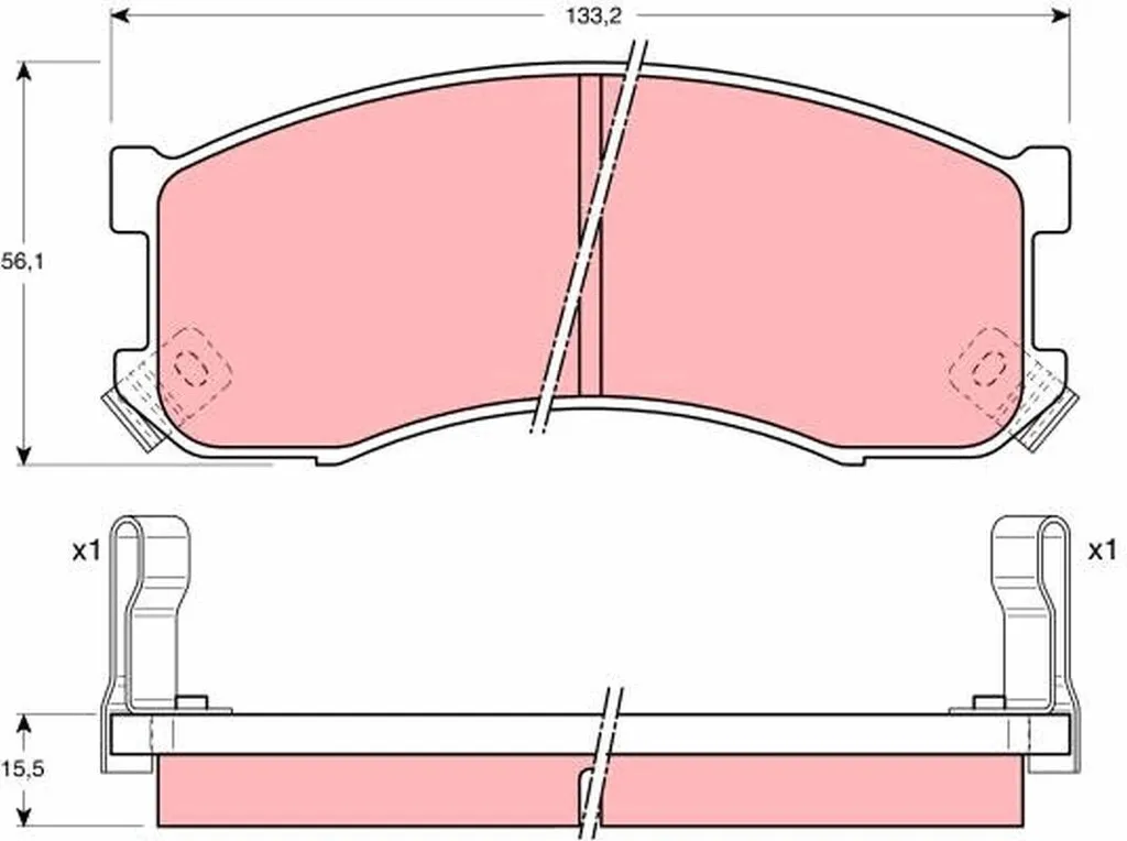 Plaquettes de frein TRW GDB1037 Performance et Sécurité MPV I (LV)