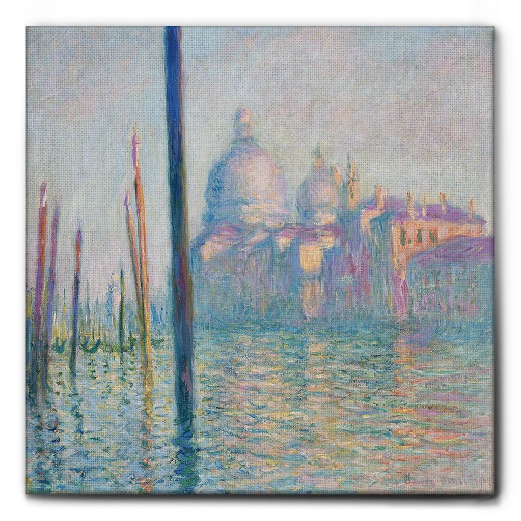 Giallobus - Großer Kanal - Claude Monet - 70L x 70B cm - Bild - Leinwand mit Standardrahmen