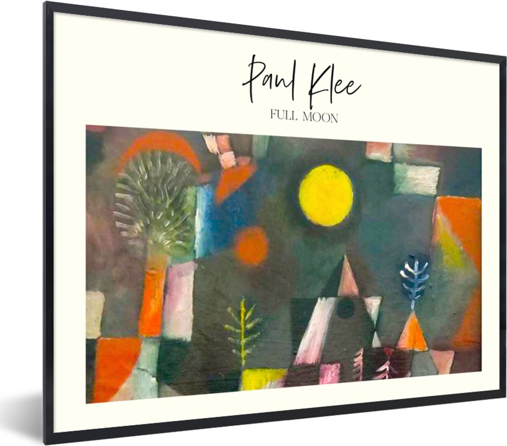 MuchoWow Gerahmtes Poster Kunst - Paul Klee - Alte Meister 40x30 cm - Poster mit Schwarzem Bilderrahmen Wandposter Rahmen Foto Bilder - Kunstpost...