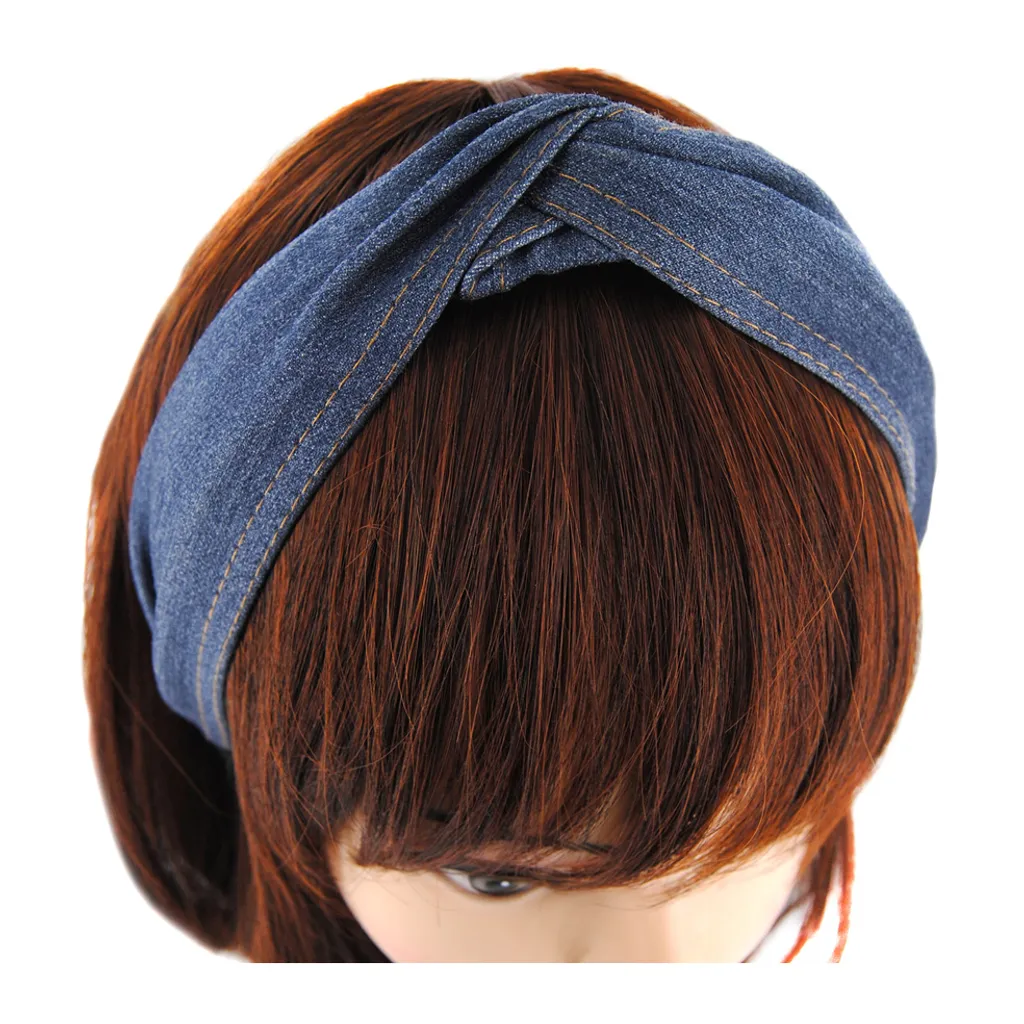 axy Cerchietto per capelli con nodo e rivestimento in raso, vintage