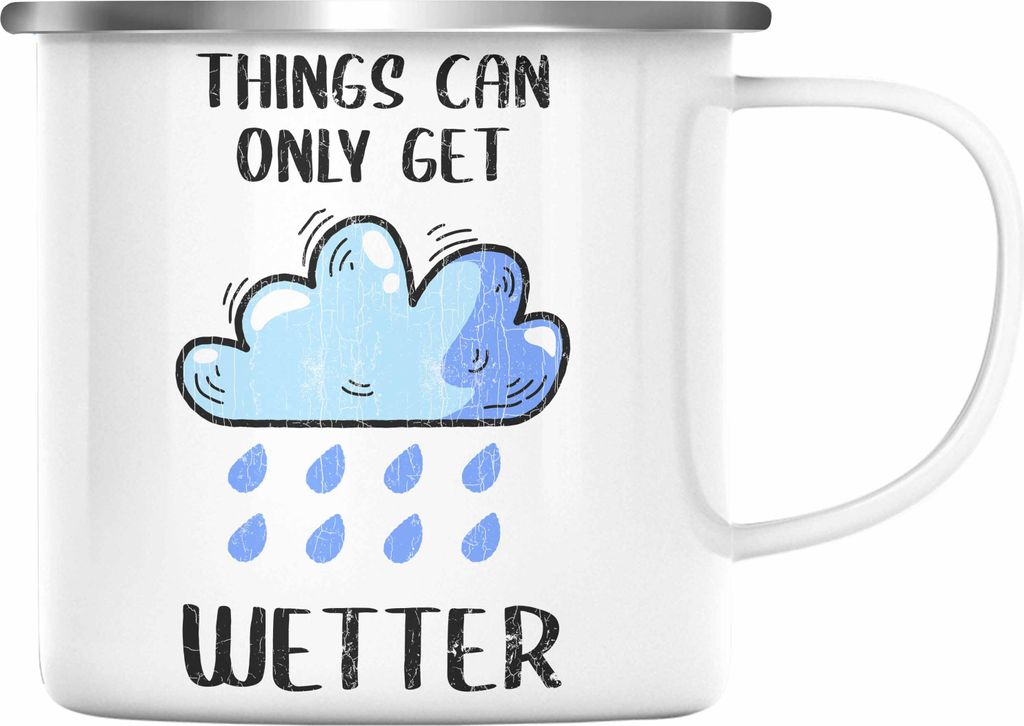 Trendation - Lustige Emaille Tasse Wortspiel Geschenk Produktbild 