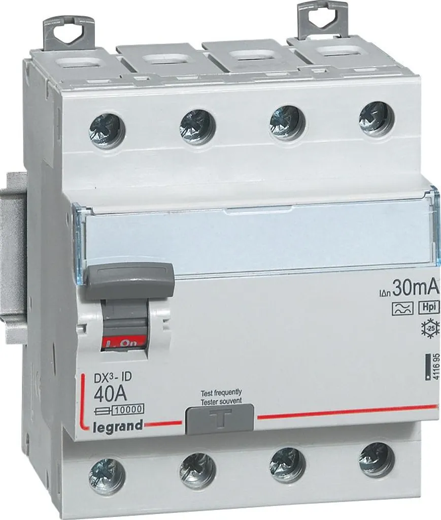 Interrupteur différentiel industriel 40A 30mA Legrand DX3 411695