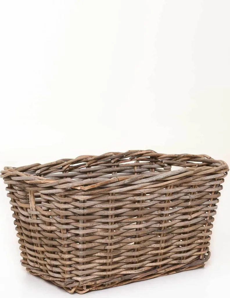 VIVANNO CESTA Corbeille décorative en rotin tressé naturel 44x33x25 cm